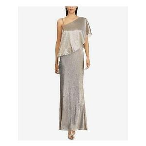 RALPH LAUREN Asymmetrical Neckline Maxi Dress Sz10